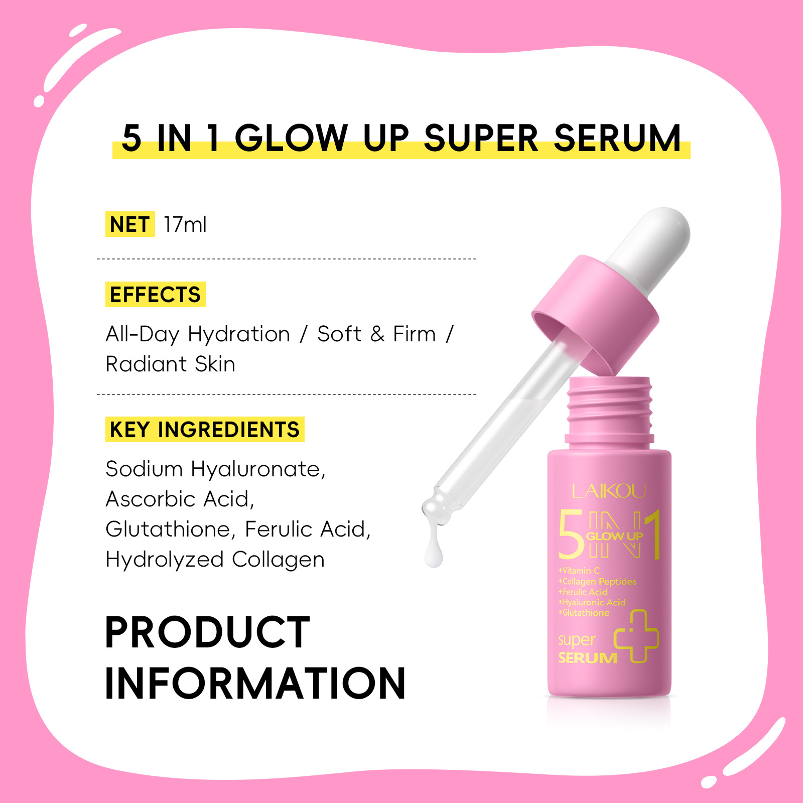 LAIKOU 5 w 1 Esencja Rozjaśnia – Ferulic Acid Serum recenzja i cena